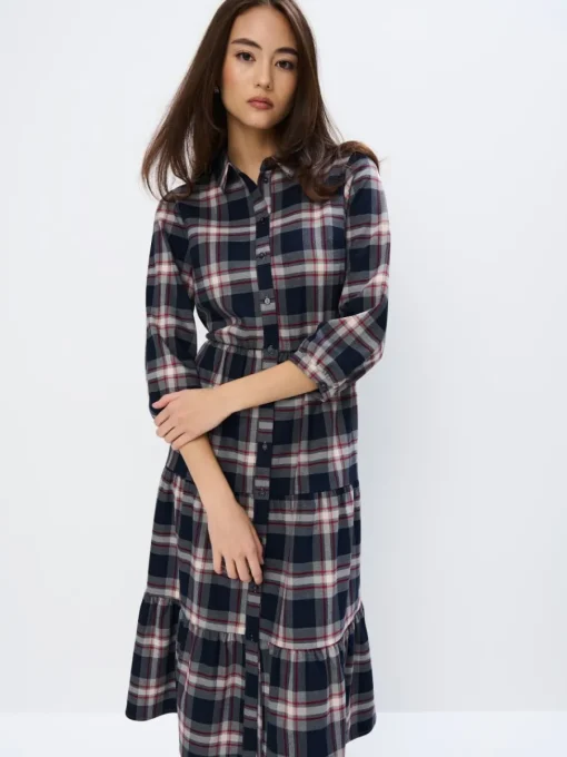 Midi, Maxikleider|Kleider, Overalls>MOHITO Midi-Hemdkleid Navy