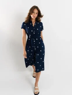 Kleider, Overalls|Entdecke Alles>MOHITO Midi-Hemdkleid Navy