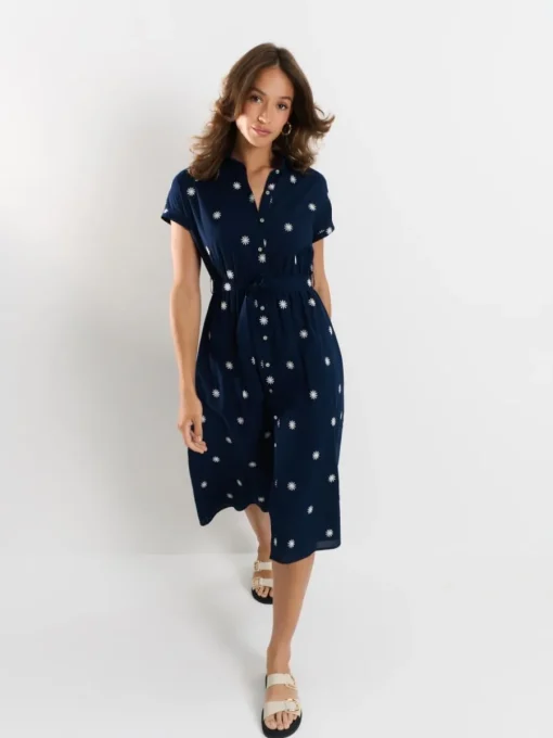 Kleider, Overalls|Entdecke Alles>MOHITO Midi-Hemdkleid Navy