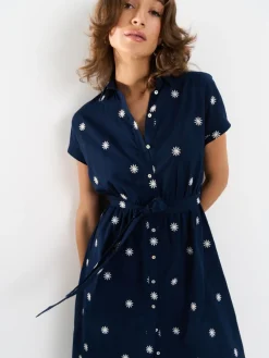 Kleider, Overalls|Entdecke Alles></noscript>MOHITO Midi-Hemdkleid Navy