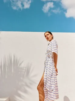 Kleider, Overalls|Entdecke Alles></noscript>MOHITO Midi-Hemdkleid Blau