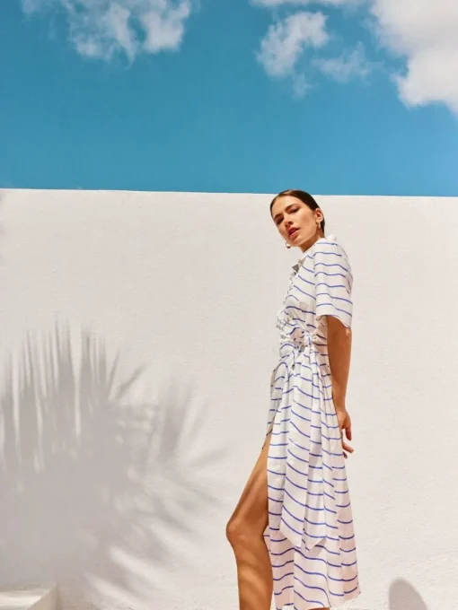 Kleider, Overalls|Entdecke Alles>MOHITO Midi-Hemdkleid Blau