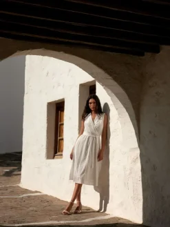 Kleider, Overalls|Entdecke Alles>MOHITO Midi-Hemdkleid Weiu00df