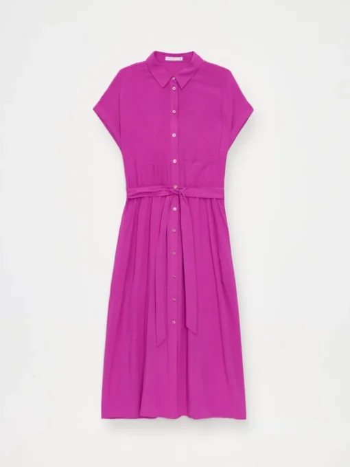 Bestsellers|Kleider, Overalls>MOHITO Midi-Hemdkleid aus Viskose Lila