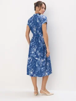 Frühlingskleider|Kleider, Overalls></noscript>MOHITO Midi-Hemdkleid aus Viskose Navy