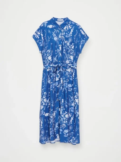 Frühlingskleider|Kleider, Overalls>MOHITO Midi-Hemdkleid aus Viskose Navy