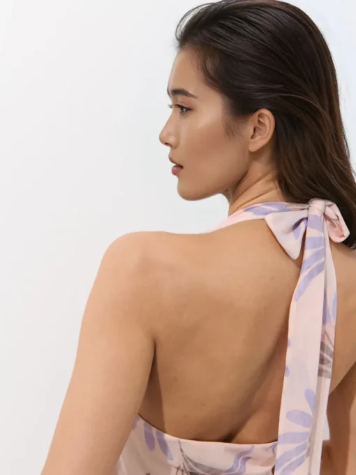 Geblümte Kleider|Kleider, Overalls>MOHITO Midikleid Nude