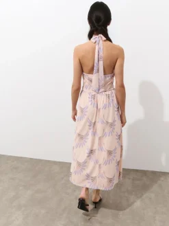 Geblümte Kleider|Kleider, Overalls></noscript>MOHITO Midikleid Nude