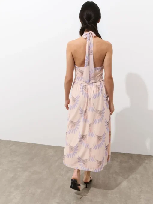 Geblümte Kleider|Kleider, Overalls>MOHITO Midikleid Nude