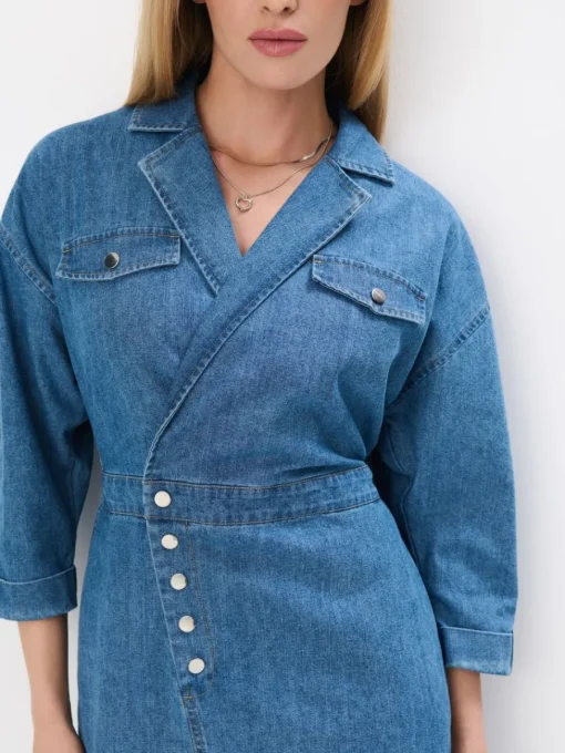 Midi, Maxikleider|Kleider, Overalls>MOHITO Midikleid aus Jeans Blau