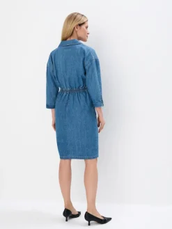 Midi, Maxikleider|Kleider, Overalls></noscript>MOHITO Midikleid aus Jeans Blau