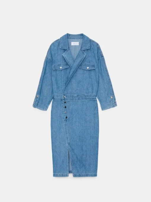 Midi, Maxikleider|Kleider, Overalls>MOHITO Midikleid aus Jeans Blau