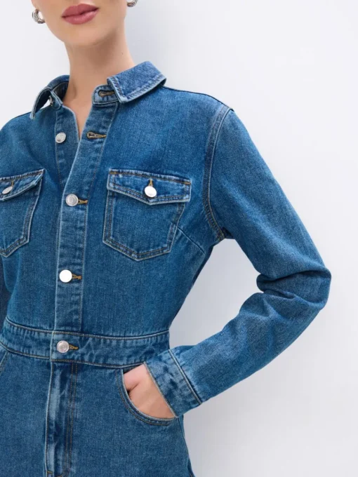 Midi, Maxikleider|Kleider, Overalls>MOHITO Midikleid aus Jeans Blau