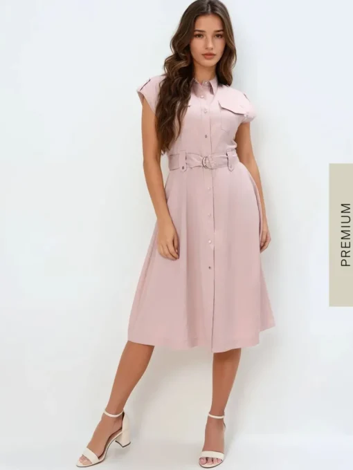 Frühlingskleider|Kleider, Overalls>MOHITO Midi-Kleid aus Lyocell Pink