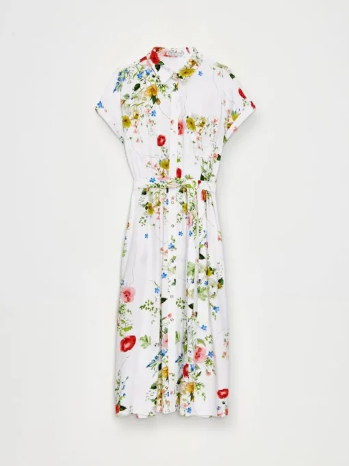 Bestsellers>MOHITO Midikleid aus Viskose Weiu00df