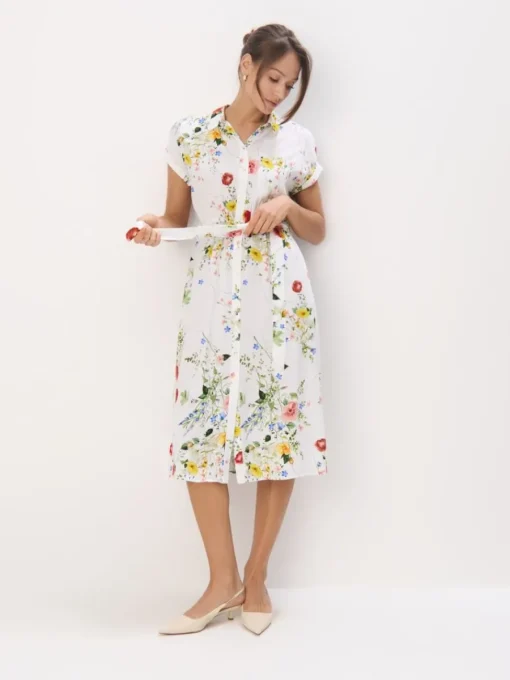 Bestsellers>MOHITO Midikleid aus Viskose Weiu00df