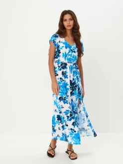 Bestsellers></noscript>MOHITO Midikleid aus Viskose Blau
