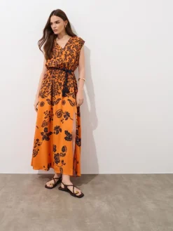 Frühlingskleider|Kleider, Overalls>MOHITO Midikleid aus Viskose Schwarz