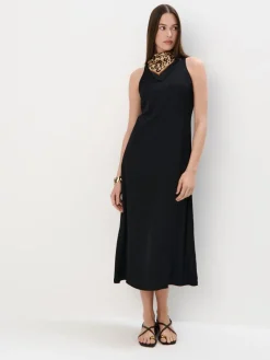Frühlingskleider|Kleider, Overalls>MOHITO Midikleid aus Viskose Schwarz