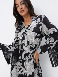 Midi, Maxikleider|Kleider, Overalls>MOHITO Midikleid mit Bindung Mehrfarbig