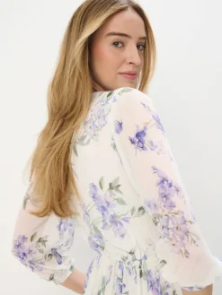 Kleider, Overalls|Entdecke Alles>MOHITO Midikleid mit Blumenmuster Creme