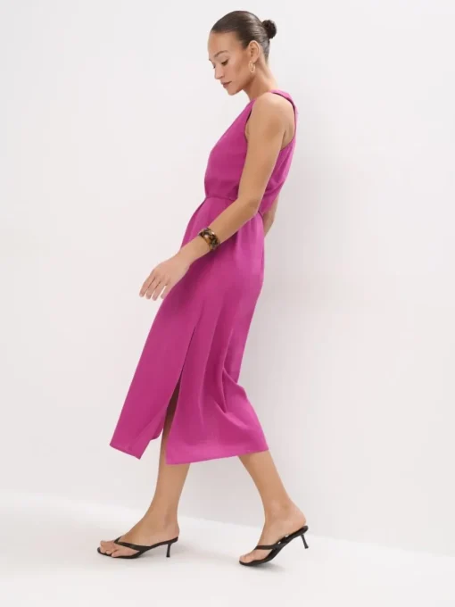 Leinen>MOHITO Midikleid mit Gürtel Pink