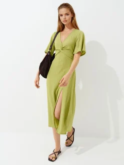 Coming Soon!>MOHITO Midikleid mit kurzen Ärmeln Grün