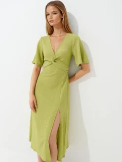 Coming Soon!>MOHITO Midikleid mit kurzen Ärmeln Grün