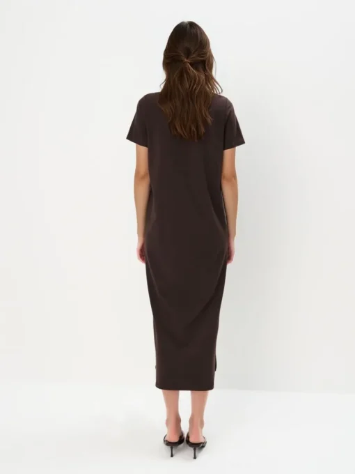 Bestsellers>MOHITO Midikleid mit kurzen Ärmeln Dunkelbraun
