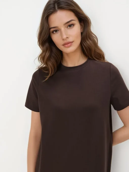 Bestsellers>MOHITO Midikleid mit kurzen Ärmeln Dunkelbraun