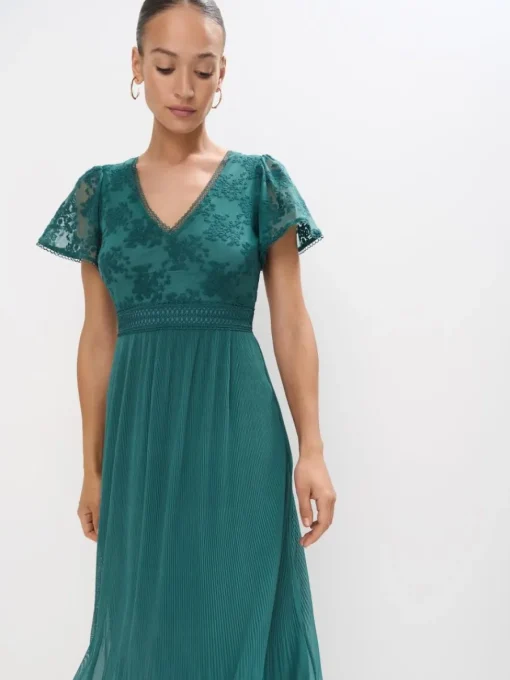 Kleider Für Hochzeitsgäste|Kleider, Overalls>MOHITO Midikleid mit kurzen Ärmeln Mintgrün