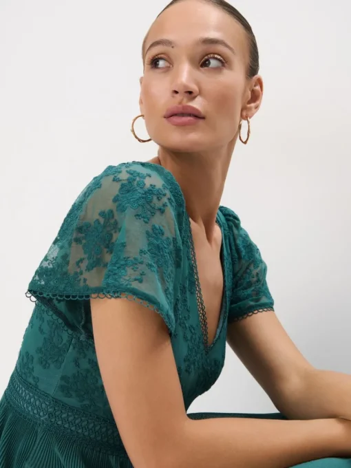 Kleider Für Hochzeitsgäste|Kleider, Overalls>MOHITO Midikleid mit kurzen Ärmeln Mintgrün