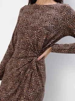 Midi, Maxikleider|Kleider, Overalls></noscript>MOHITO Midikleid mit Leopardenmuster Beige
