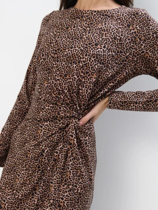 Midi, Maxikleider|Kleider, Overalls>MOHITO Midikleid mit Leopardenmuster Beige