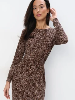 Midi, Maxikleider|Kleider, Overalls></noscript>MOHITO Midikleid mit Leopardenmuster Beige