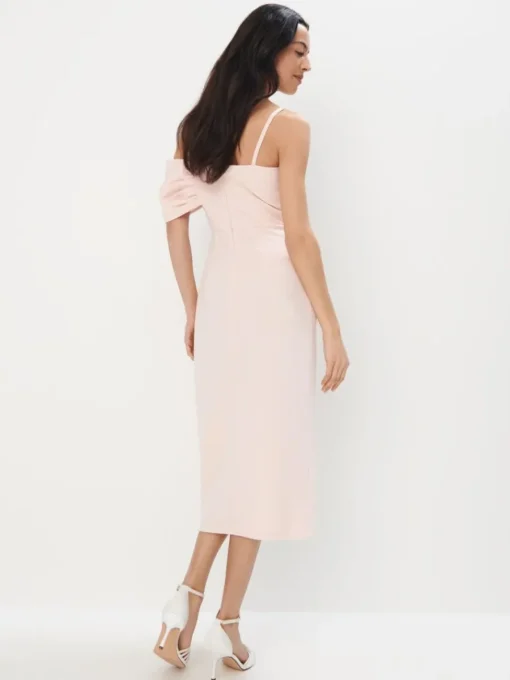 Frühlingskleider|Kleider, Overalls>MOHITO Midikleid mit Schleife Pastellrosa