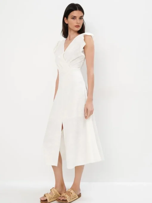 Kleider, Overalls|Entdecke Alles>MOHITO Midikleid mit Schlitz Weiu00df