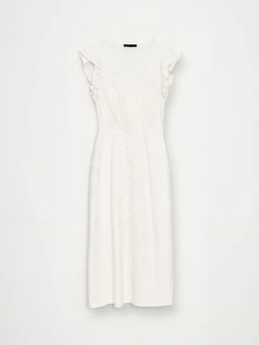 Kleider, Overalls|Entdecke Alles>MOHITO Midikleid mit Schlitz Weiu00df