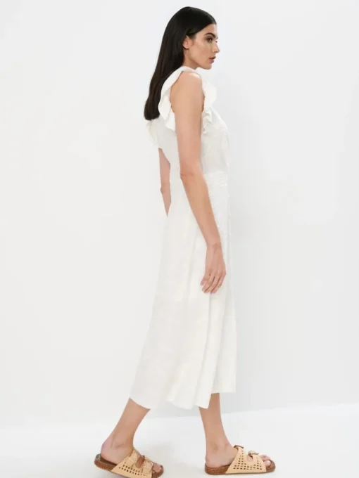Kleider, Overalls|Entdecke Alles>MOHITO Midikleid mit Schlitz Weiu00df