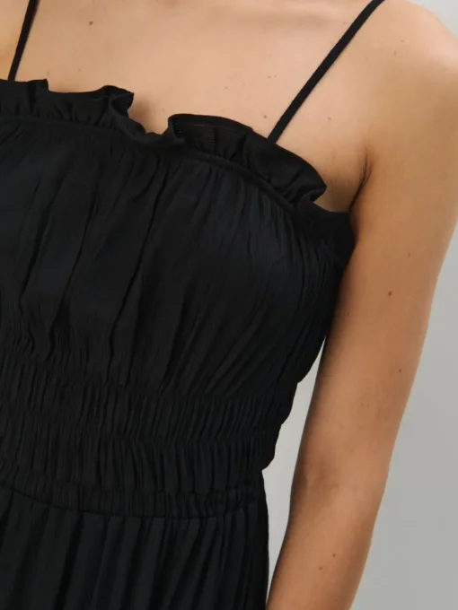 Frühlingskleider|Kleider, Overalls>MOHITO Midikleid mit Trägern Schwarz