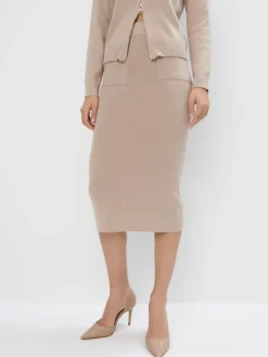 Röcke>MOHITO Midirock Beige