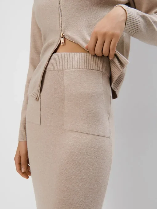 Röcke>MOHITO Midirock Beige