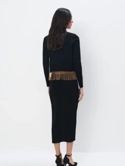 Pullover|Röcke></noscript>MOHITO Midirock Schwarz