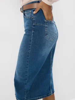 Röcke></noscript>MOHITO Midi-Rock aus Denim Blau