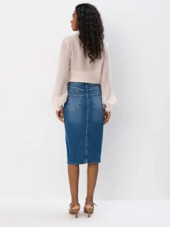 Röcke></noscript>MOHITO Midi-Rock aus Denim Blau