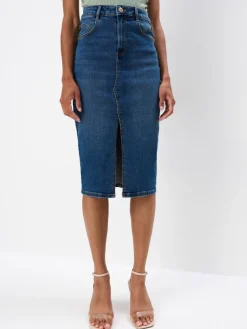 Röcke>MOHITO Midi-Rock aus Denim Blau