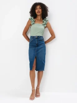 Röcke></noscript>MOHITO Midi-Rock aus Denim Blau