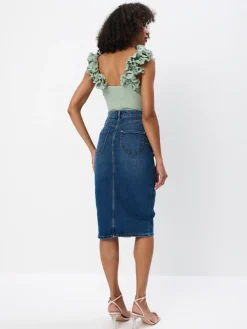 Röcke></noscript>MOHITO Midi-Rock aus Denim Blau
