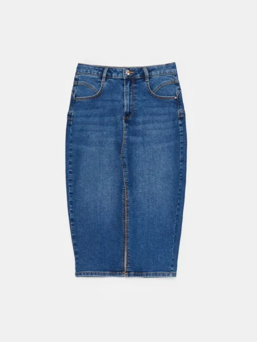 Röcke>MOHITO Midi-Rock aus Denim Blau