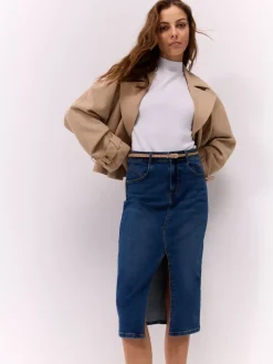 Röcke></noscript>MOHITO Midi-Rock aus Denim Blau